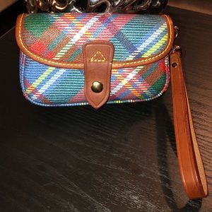 Dooney & Bourke tartan front flap wristlet